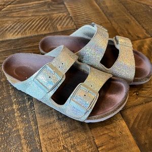 Girls Birkenstock Arizona holographic